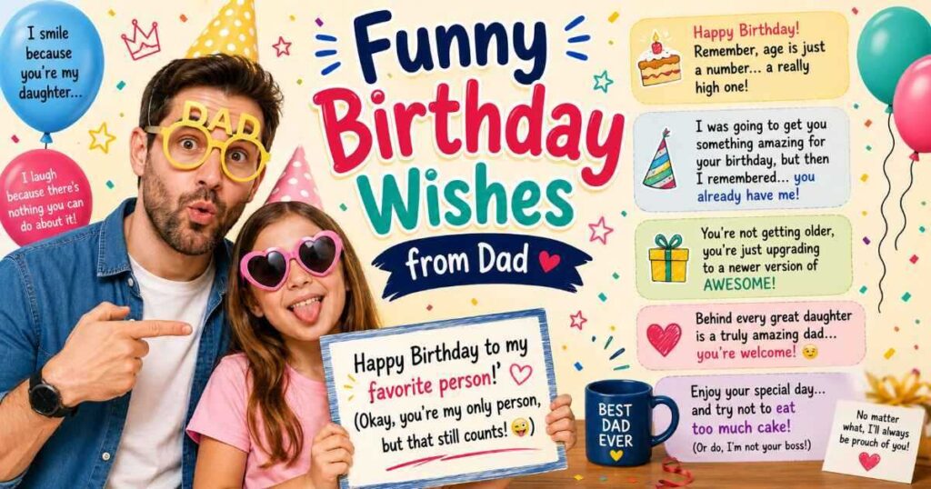 Funny Birthday Wishes from Dad